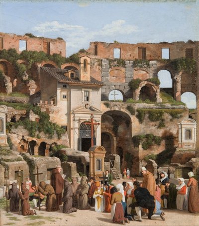 Vista del interior del Coliseo de Christoffer Wilhelm Eckersberg
